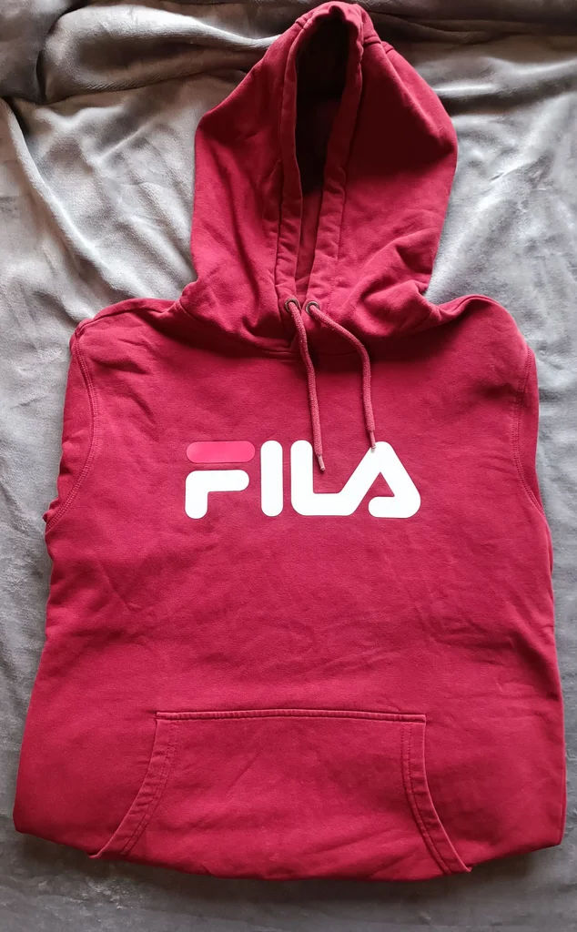 Fila boys' hooded sweatshirt size XS in good condition, red color – photo 5